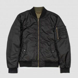 Straight to Hell Bomber Jacket  - Reversible Black and Green